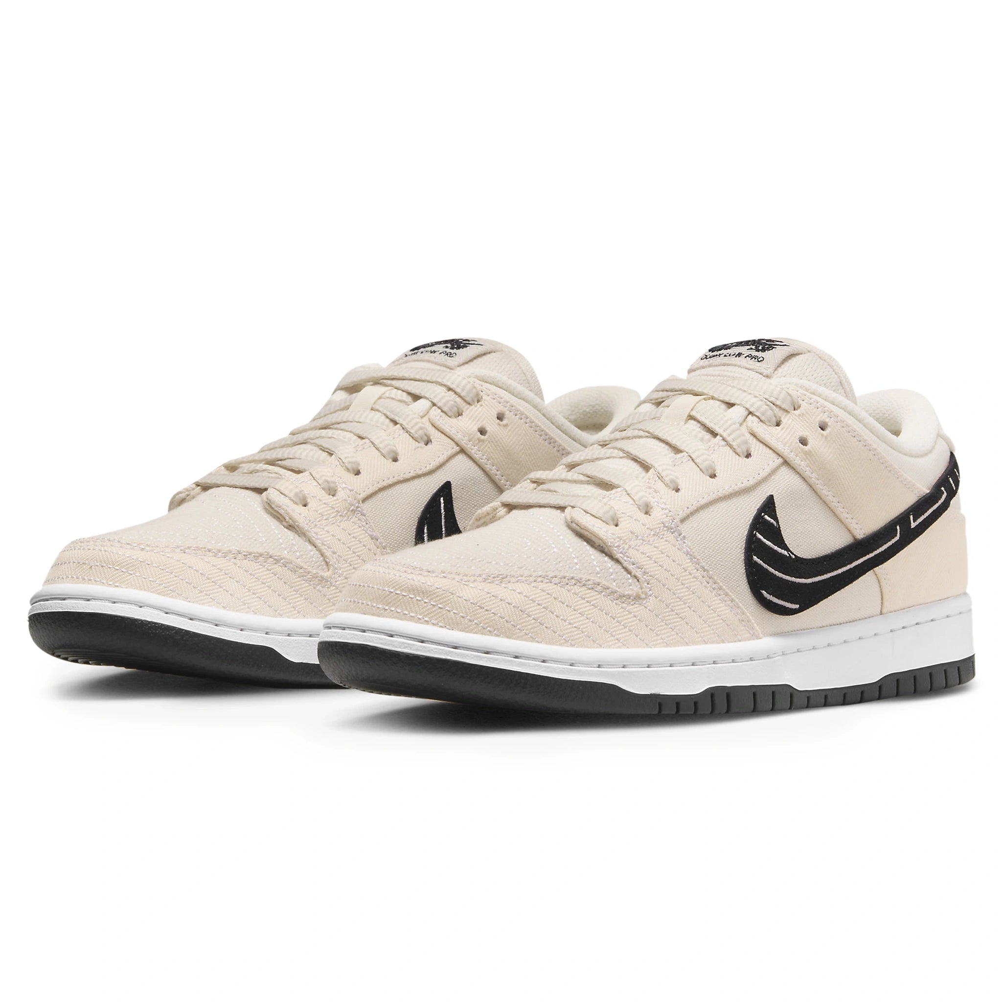 Front side view of Albino & Preto x Nike SB Dunk Low Jiu-Jitsu FD2627-200